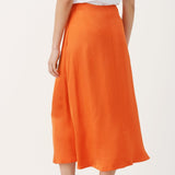 Part Two Lilyann Skirt Midi Satin Koi