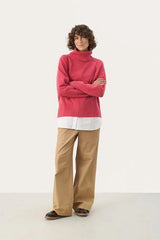 Part Two LindiPW Knitted Pullover in Holly Berry