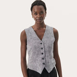 Part Two NadhiaPW Waistcoat In Melange