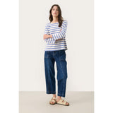Part Two NelaPW T-shirt In Amparo Blue Stripe