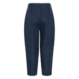 Part Two NettasPW Casual Trousers In Blue Night Pinstripe