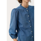 Part Two NicoliePw Denim Shirt In Medium Blue Denim