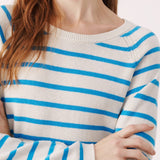 Part Two Nielan Knit Pullover Swim Cap Stripe