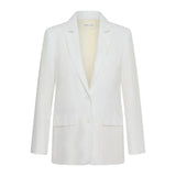 Part Two NyanPW Linen Blazer In Bright White