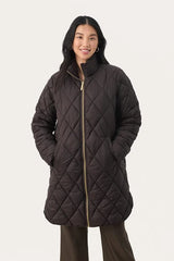 Part Two OlilasPW Quilted Coat in Chocolate Torte