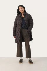 Part Two OlilasPW Quilted Coat in Chocolate Torte
