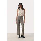 Part Two Pontas Check Trousers In Brown