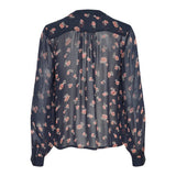 Part Two PriscaPW Shirt In Dark Navy Mini Blurred Flowers