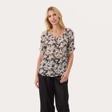 Part Two RosannaPW Blouse in Black Contrast Flower Print