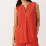 Part Two Sara Sleeveless Blouse Grenadine