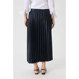 Part Two ViolettaPW Plated Skirt In Navy