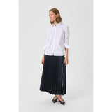 Part Two ViolettaPW Plated Skirt In Navy