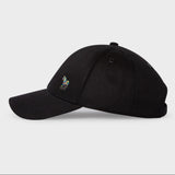 Paul Smith Cotton 'Zebra' Logo Baseball Cap In Black