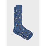 Paul Smith Blue Cotton-Blend 'Dogs' Socks In Blue