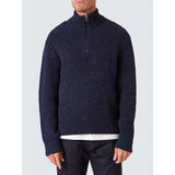 Paul Smith Cable Knit Zip Neck Sweater In Blue