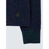 Paul Smith Cable Knit Zip Neck Sweater In Blue