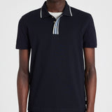 Paul Smith Contrast Placket Zebra Polo Navy