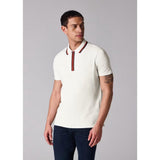 Paul Smith Contrast Tipping Zip Regular Fit Polo Shirt White