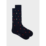 Paul Smith Cotton-Blend Ice Cream Socks Navy