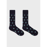 Paul Smith Cotton-Blend 'Robot' Socks In Navy