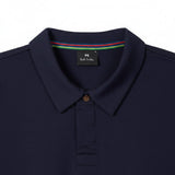 Paul Smith Cotton-Modal Long-Sleeve Polo Shirt In Navy
