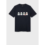 Paul Smith 'Cups' Print T-shirt In Navy