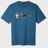 Paul Smith Cycle Jerseys Print T-Shirt In Blue