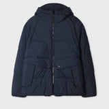 Paul Smith Down Hooded Puffer Jacket In Navy