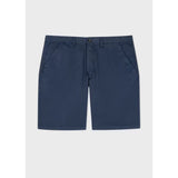 Paul Smith Garment-Dyed Stretch Pima-Cotton Shorts Dark Navy