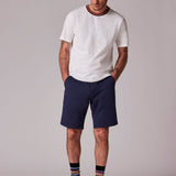 Paul Smith Garment-Dyed Stretch Pima-Cotton Shorts Dark Navy