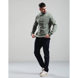 Paul Smith Half Zip Zebra Sweatshirt In Greyish Green