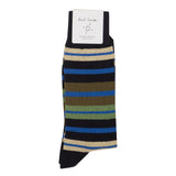 Paul Smith Kean Stripe Socks In Blue