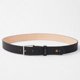 Paul Smith Leather 'Artist Stripe' Stitch Belt In Black