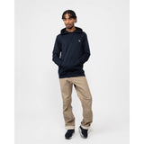 Paul Smith Mens Regular Fit Cotton Zebra Logo Hoodie In Dark Navy