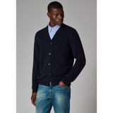 Paul Smith Merino Wool Cardigan In Navy