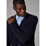 Paul Smith Merino Wool Cardigan In Navy