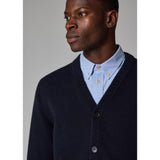 Paul Smith Merino Wool Cardigan In Navy