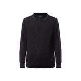 Paul Smith Merino Wool Knitted Long Sleeve Polo Shirt In Green