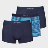 Paul Smith Mixed Stripe Boxer Briefs Three Pack Navy