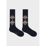 Paul Smith Navy Signature Stripe Argyle Socks