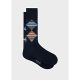 Paul Smith Navy Signature Stripe Argyle Socks
