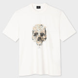 Paul Smith Organic Cotton 'Rabbit Skull' T-Shirt in Off White