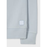 Paul Smith Organic Cotton Zip-Neck Sweatshirt In Light Blue