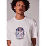 Paul Smith Regular Fit 'Painted Skull' Print T-Shirt In White