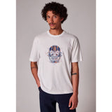Paul Smith Regular Fit 'Painted Skull' Print T-Shirt In White