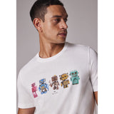 Paul Smith Regular Fit 'Robots' T-Shirt In White