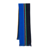Paul Smith Reversible 'Sports Stripe' Scarf In Blue