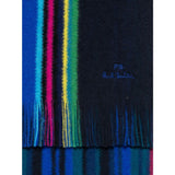 Paul Smith Reversible 'Sports Stripe' Scarf In Blue