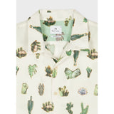 Paul Smith Short Sleeve 'Prickly Pear' Shirt In Ecru