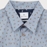 Paul Smith Short Sleeve Shirt Tailored Fit In Blue